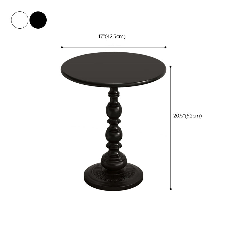16" Wide Glam Corner Table Round Pedestal Metal Accent Side Table