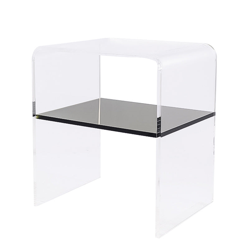 12" Wide Glam Corner Table Acrylic Storage Accent Side Table