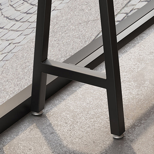 Contemporary Indoor Bar Dining Table Metal and Wood Bar Stool Table