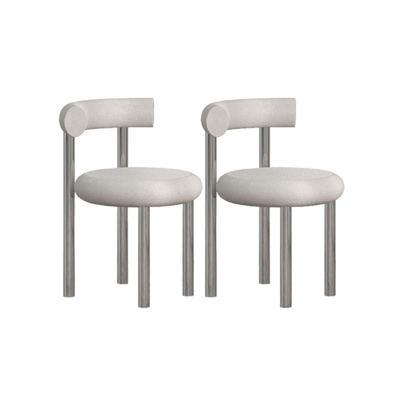 Contemporary Style Side Chair Metal Open Back Dining Room Chair for Home