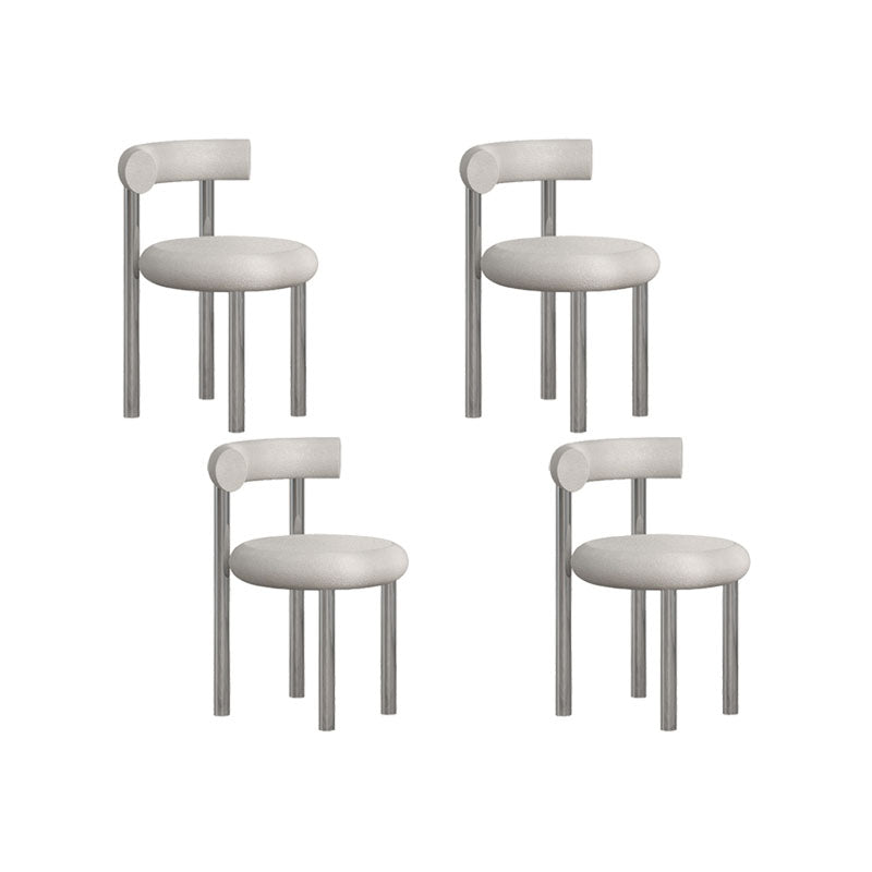 Contemporary Style Side Chair Metal Open Back Dining Room Chair for Home