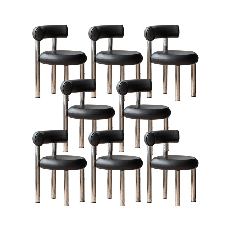 Contemporary Style Side Chair Metal Open Back Dining Room Chair for Home