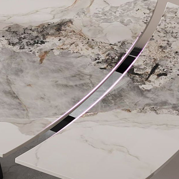 Rectangle Sintered Stone Dining Table Set 1/4/5/7 Pieces Dining Set for Kitchen