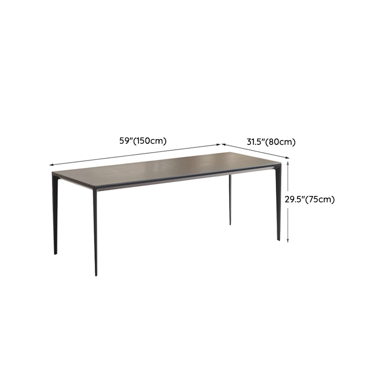 Modern 1/4/5/7 Pieces Furniture Sintered Stone Dining Set in Black