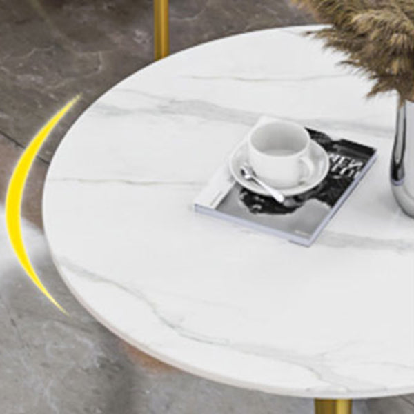 Glam Style Dinette Set 1/3/4/5 Pcs Round Stone Dinette Table with Dining Chair