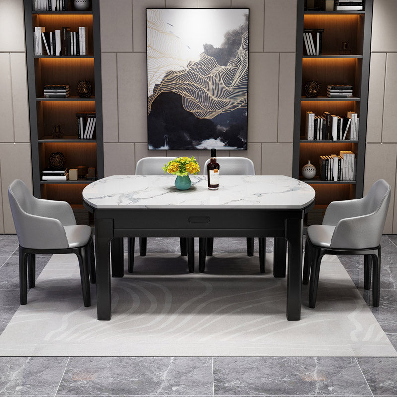 4 Legs Contemporary Dining Room Table Solid Wood Dining Site Table