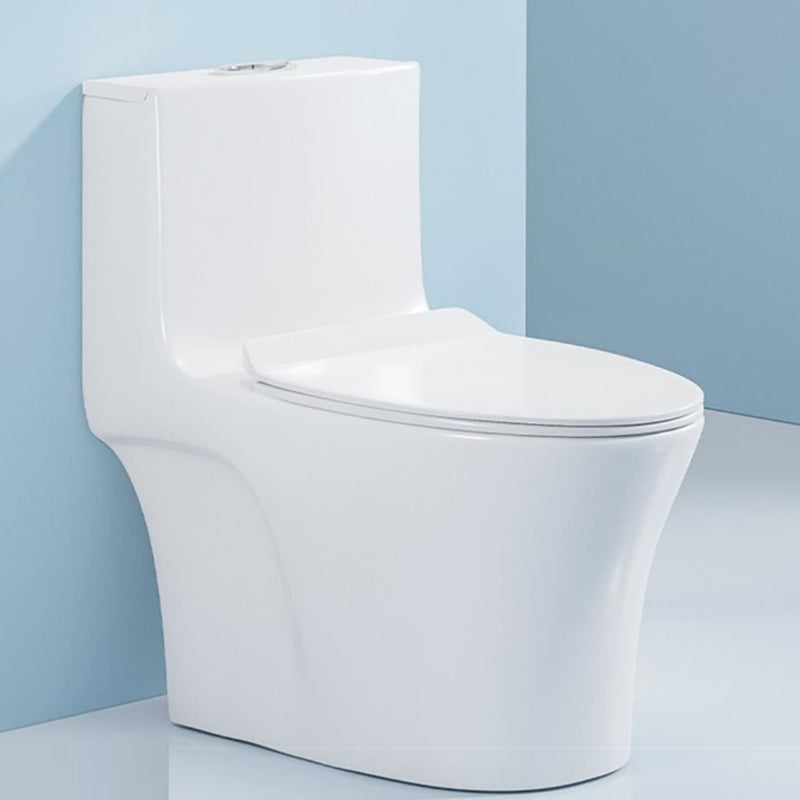 Modern Floor Mounted Flush Toilet White Urine Toilet with Seat for Bathroom