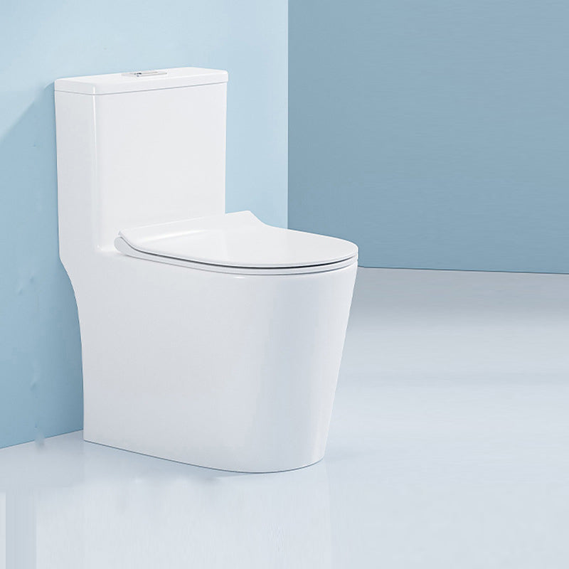 Modern Floor Mounted Flush Toilet White Urine Toilet with Seat for Bathroom