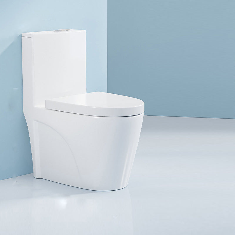 Modern Floor Mounted Flush Toilet White Urine Toilet with Seat for Bathroom