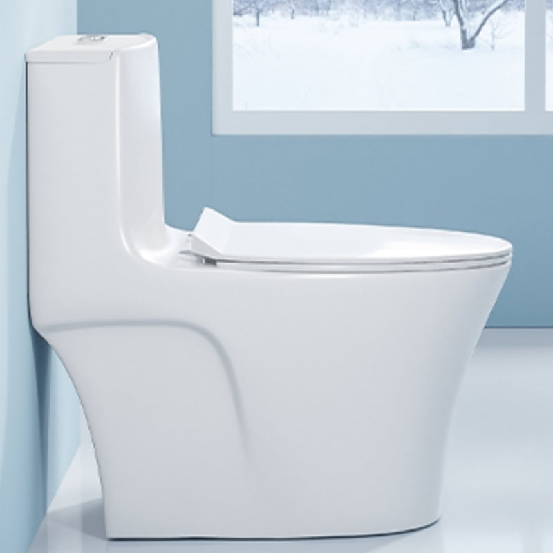 Modern Floor Mounted Flush Toilet White Urine Toilet with Seat for Bathroom