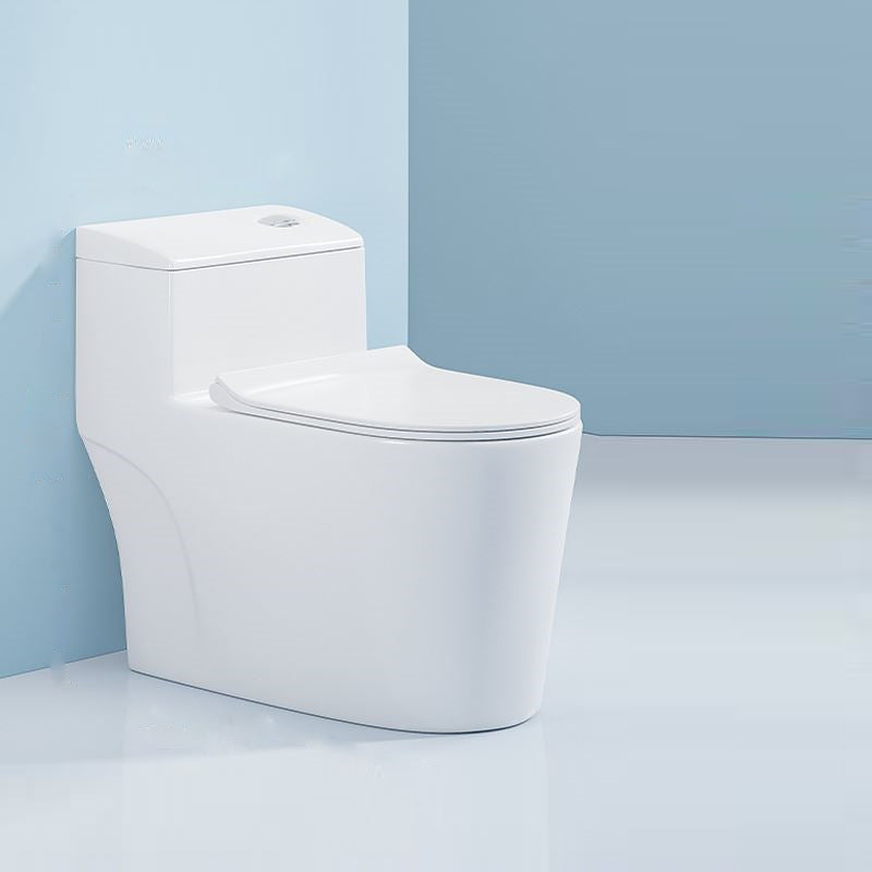 Modern Floor Mounted Flush Toilet White Urine Toilet with Seat for Bathroom