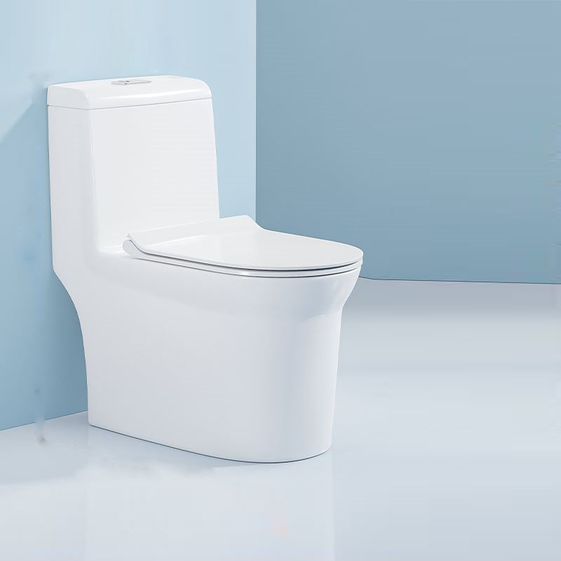 Modern Floor Mounted Flush Toilet White Urine Toilet with Seat for Bathroom