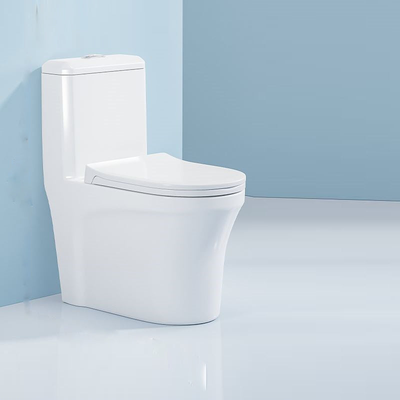Modern Floor Mounted Flush Toilet White Urine Toilet with Seat for Bathroom