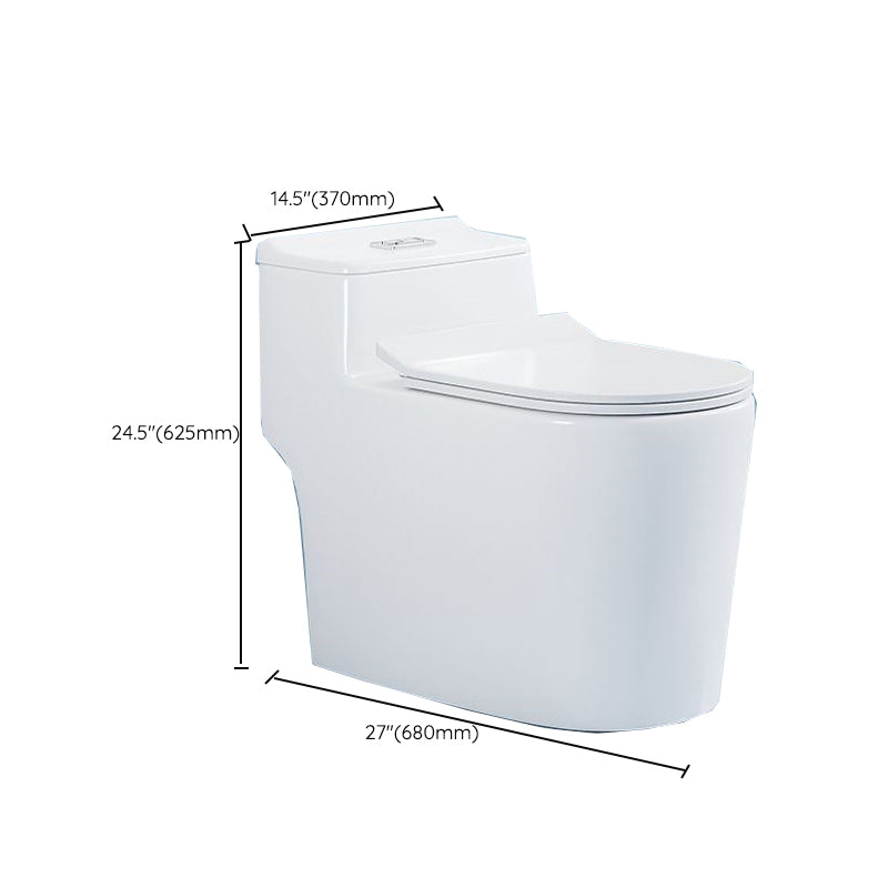 Modern Floor Mounted Flush Toilet White Urine Toilet with Seat for Bathroom
