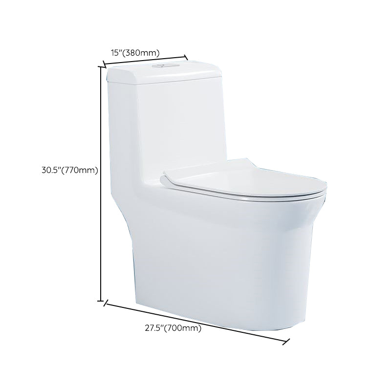 Modern Floor Mounted Flush Toilet White Urine Toilet with Seat for Bathroom