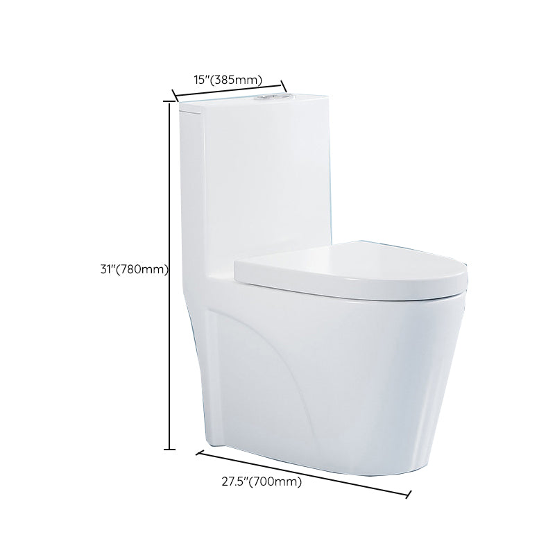 Modern Floor Mounted Flush Toilet White Urine Toilet with Seat for Bathroom