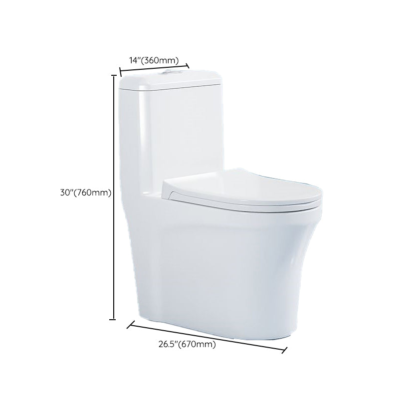 Modern Floor Mounted Flush Toilet White Urine Toilet with Seat for Bathroom