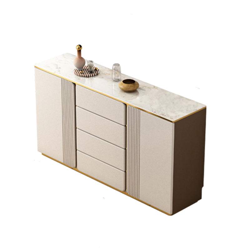 Classic Glam Storage Chest Dresser Stone Dresser with Drawers