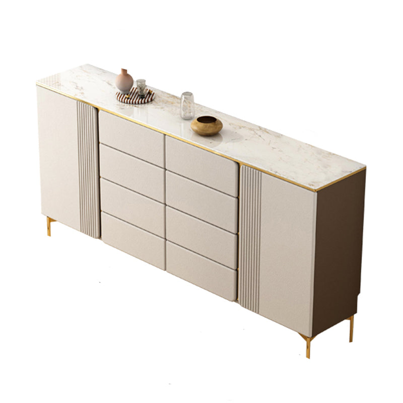 Classic Glam Storage Chest Dresser Stone Dresser with Drawers