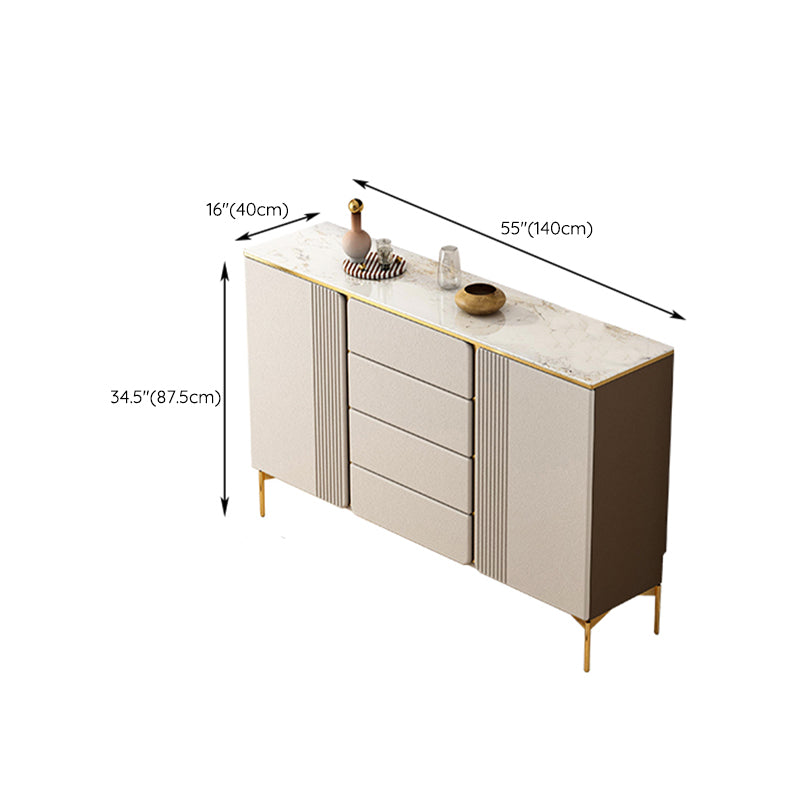 Classic Glam Storage Chest Dresser Stone Dresser with Drawers