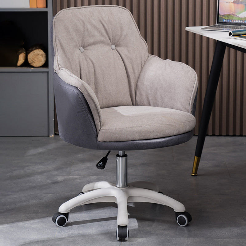 Modern Armless Office Chair No Distressing Ergonomic Chair with Wheels