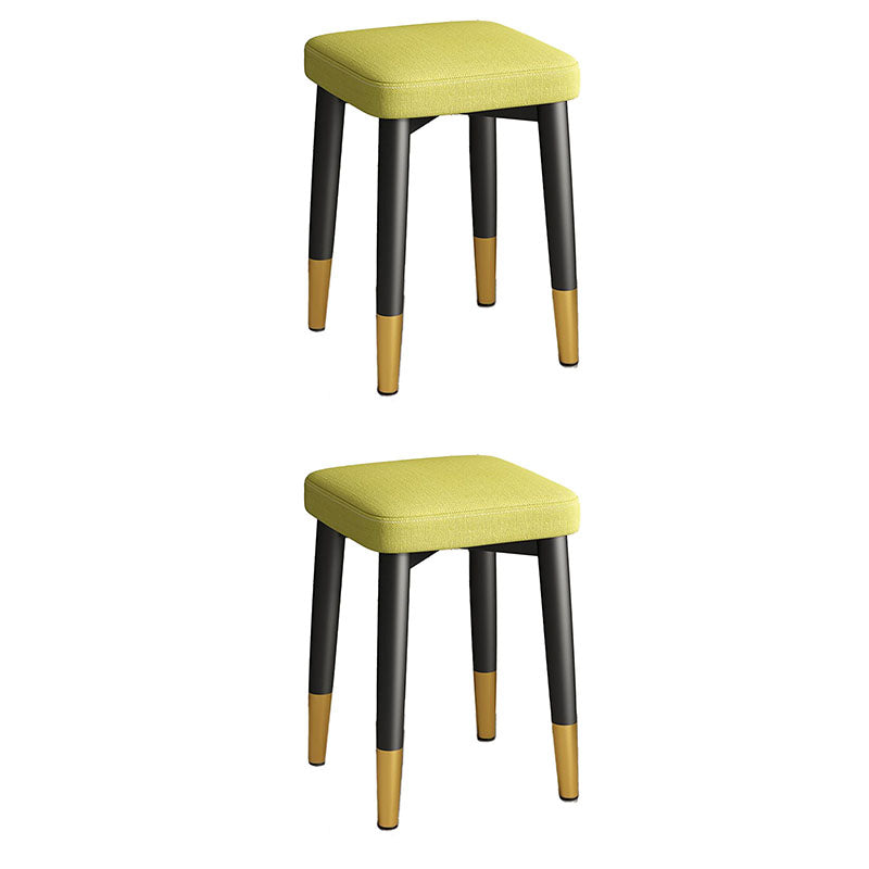 Modern Ottoman Cotton Fade Resistant Solid Color Square Ottoman