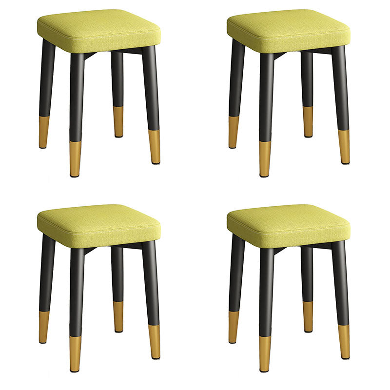 Modern Ottoman Cotton Fade Resistant Solid Color Square Ottoman