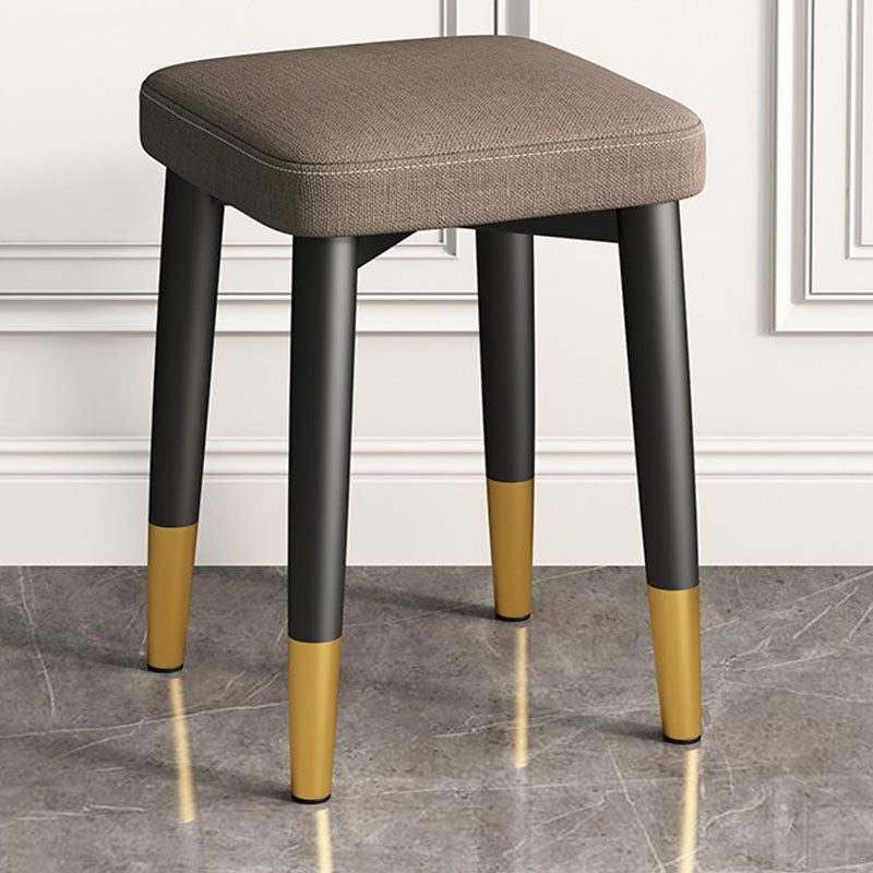 Modern Ottoman Cotton Fade Resistant Solid Color Square Ottoman