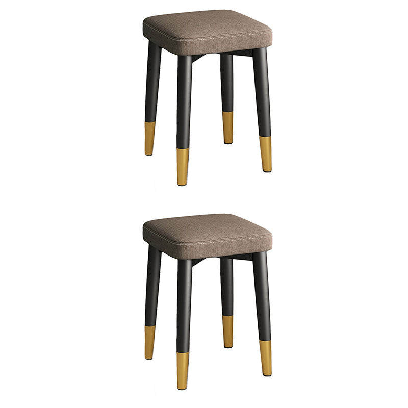 Modern Ottoman Cotton Fade Resistant Solid Color Square Ottoman