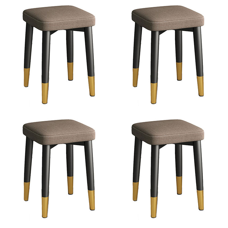 Modern Ottoman Cotton Fade Resistant Solid Color Square Ottoman