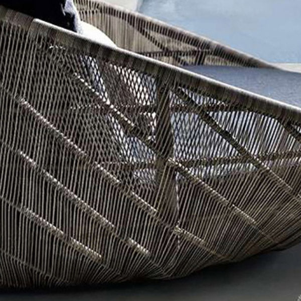 Tropical Patio Daybed Wicker/Rattan UV Resistant With Cushions Fabric