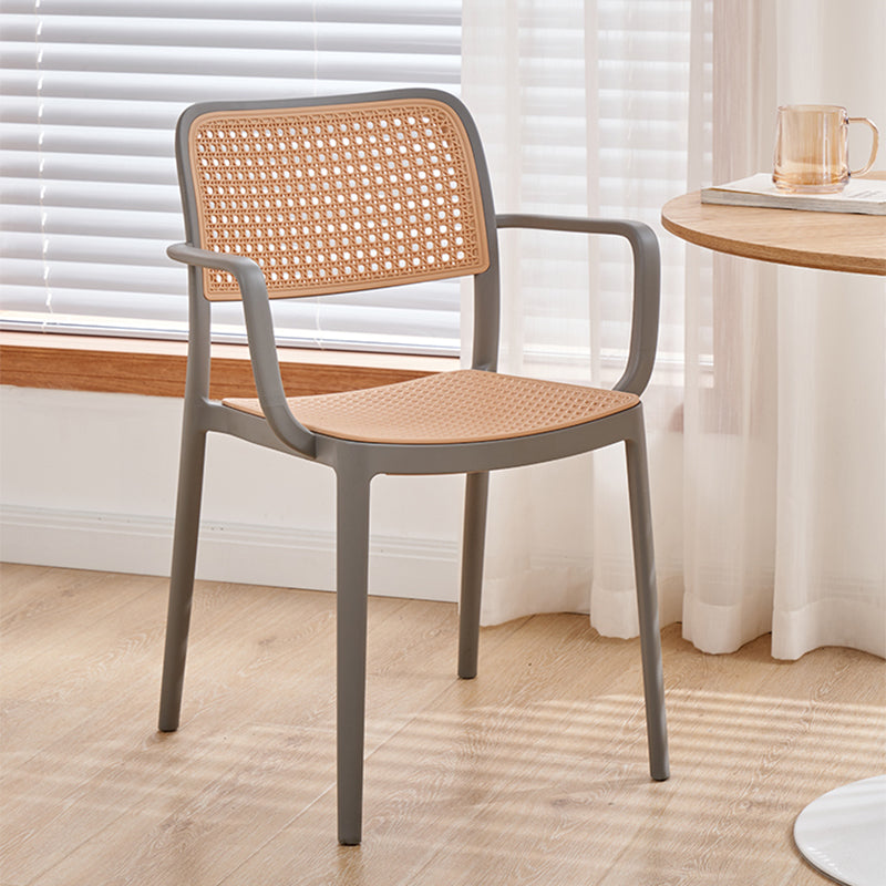 Stacking Outdoors Dining Chairs Tropical Plastic Patio Dining Chair