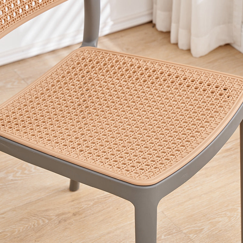 Stacking Outdoors Dining Chairs Tropical Plastic Patio Dining Chair