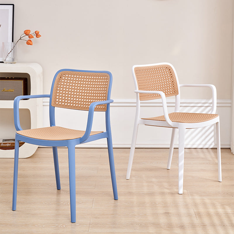 Stacking Outdoors Dining Chairs Tropical Plastic Patio Dining Chair