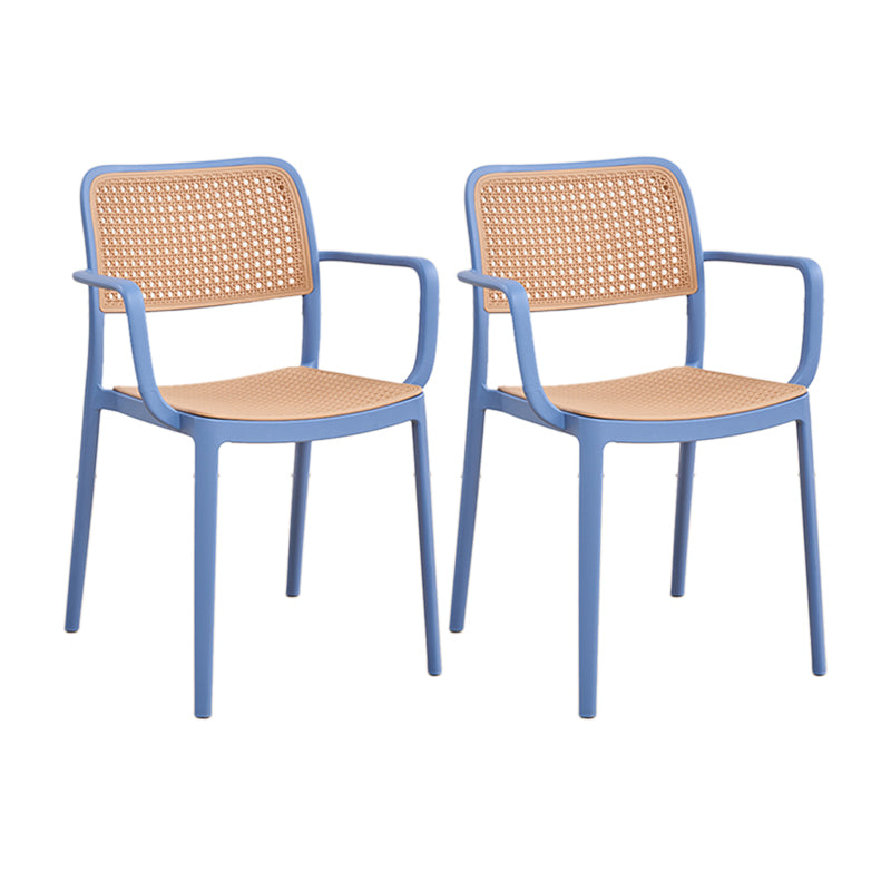 Stacking Outdoors Dining Chairs Tropical Plastic Patio Dining Chair