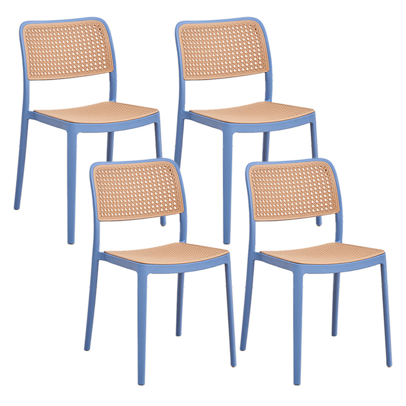 Stacking Outdoors Dining Chairs Tropical Plastic Patio Dining Chair