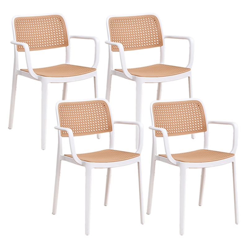 Stacking Outdoors Dining Chairs Tropical Plastic Patio Dining Chair