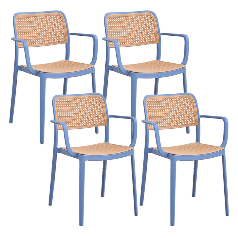 Stacking Outdoors Dining Chairs Tropical Plastic Patio Dining Chair