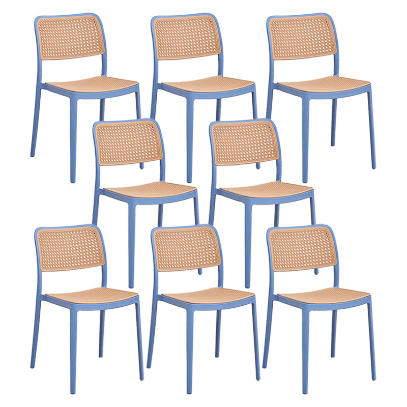Stacking Outdoors Dining Chairs Tropical Plastic Patio Dining Chair