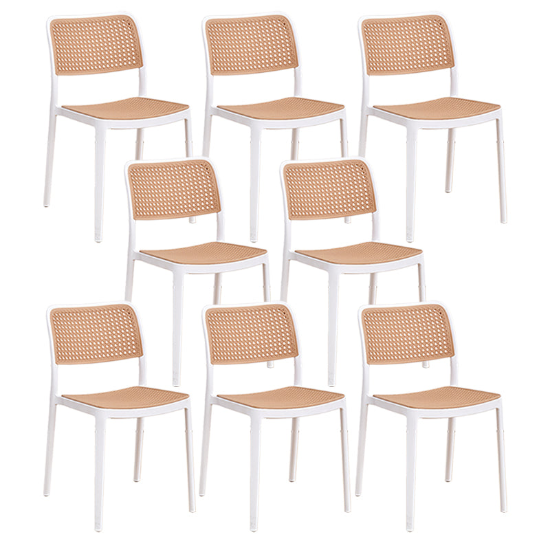 Stacking Outdoors Dining Chairs Tropical Plastic Patio Dining Chair