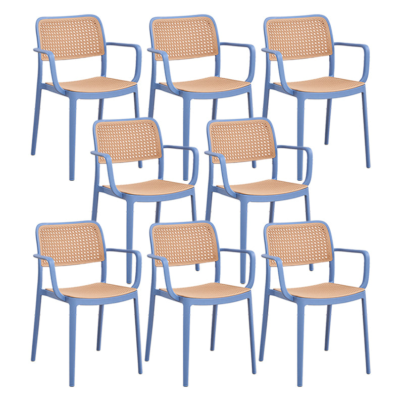 Stacking Outdoors Dining Chairs Tropical Plastic Patio Dining Chair