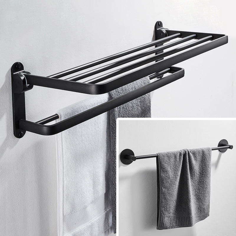 Modern Bathroom Hardware Set Matte Black Metal Bathroom Accessory Kit Anti-rust