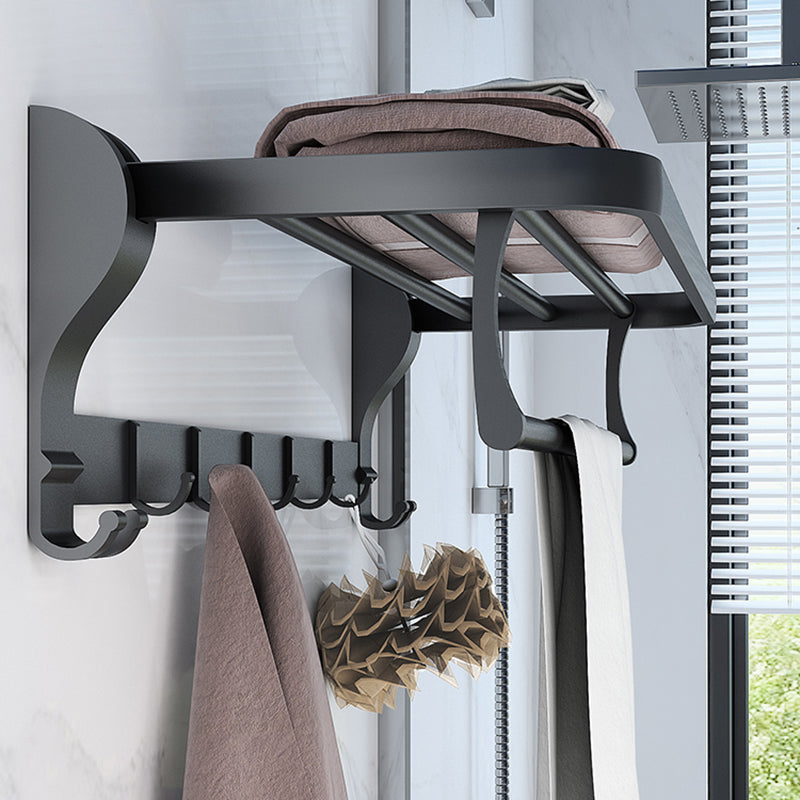 Modern Bathroom Hardware Set Matte Black Metal Bathroom Accessory Kit Anti-rust