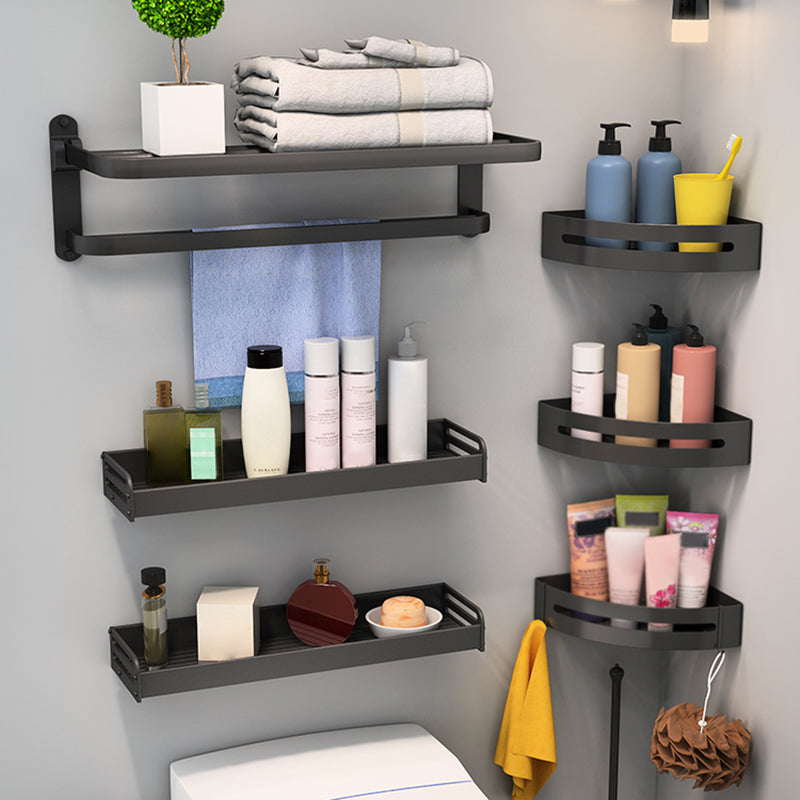 Modern Bathroom Hardware Set Matte Black Metal Bathroom Accessory Kit Anti-rust