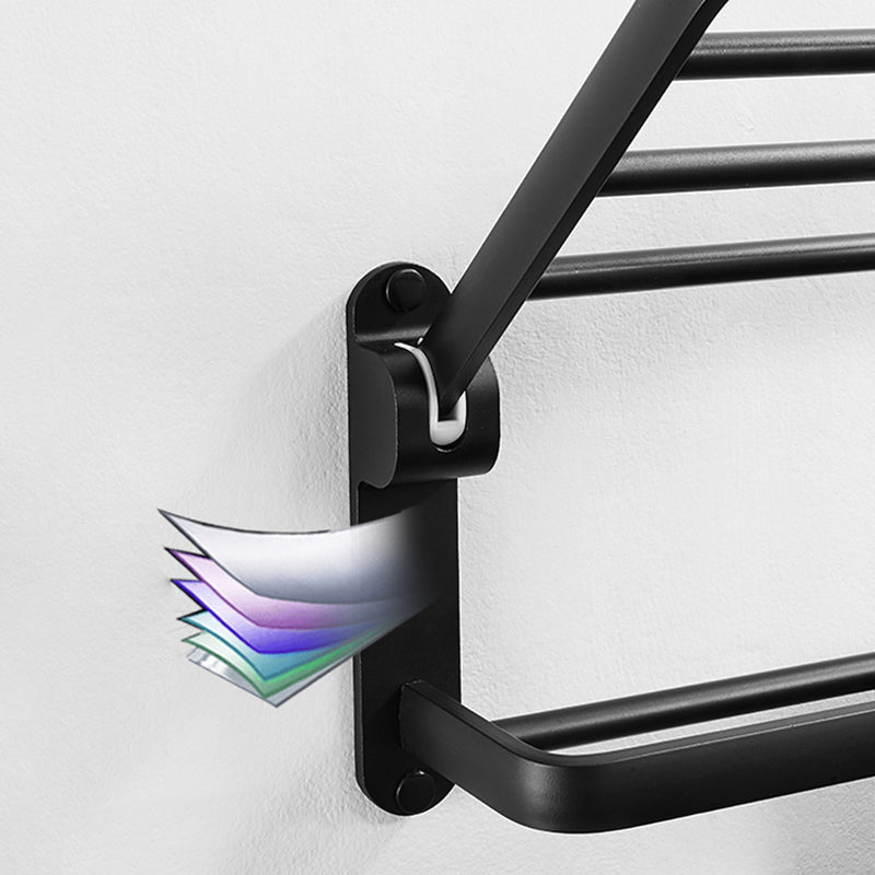 Modern Bathroom Hardware Set Matte Black Metal Bathroom Accessory Kit Anti-rust