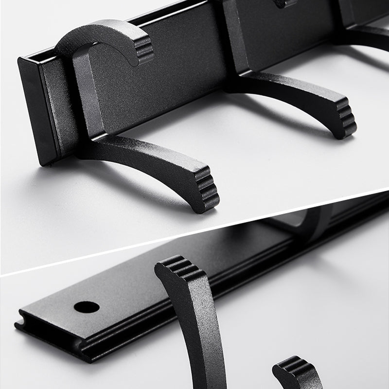 Modern Bathroom Hardware Set Matte Black Metal Bathroom Accessory Kit Anti-rust