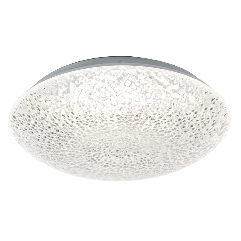 Circular Flush Mount Fixture Contemporary Crystal 1 Light Flush Light