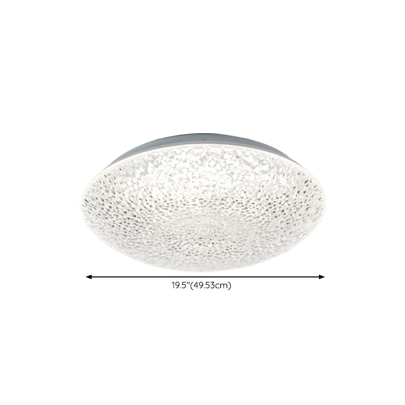 Circular Flush Mount Fixture Contemporary Crystal 1 Light Flush Light