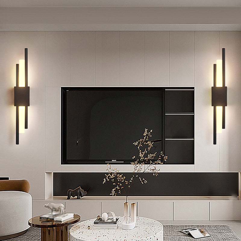 Contemporary Geometric Wall Lamp Metal Wall Light Fixture for Living Room