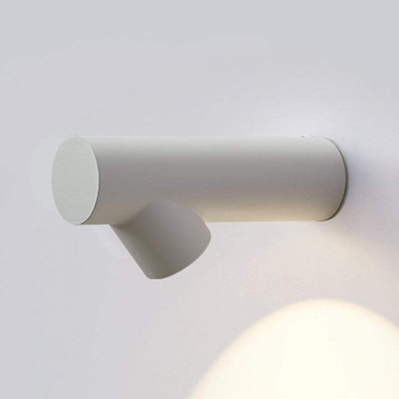 Aluminum LED Wall Fixture in Black / White Finish Modern Wall Spotlight